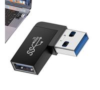 LINGJIONG Adaptateur USB À 90 Degrés Profil Bas, Adaptateur D'extension USB A Mâle sur Femelle, Prise en Charge du Câble USB Côtés Unidirectionnels Transfert Données 10 Gbps