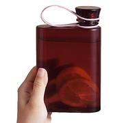 LINGJIONG Bouteille d'Eau Plate 400 ml - A5 Étanche de Voyage - Carrée Étroite - Tasse Portable pour Sports de Plein Air, École, Sport