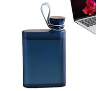 LINGJIONG Bouteille d'eau plate - 400 ml - Bouteille d'eau fine et étanche - voyage portable sans BPA - Bouteille d'eau A5 pour le sport, le camping, la salle gym, le fitness, l'extérieur