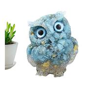 LINGJIONG Chouette en cristal - Petite chouette en cristal 3D, faite à la main, table à faire soi-même, forme mignonne grands yeux, décoration d'intérieur, cadeaux