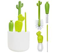 LINGJIONG Nettoyage Bibero, 4 Cactus Brosse biberon Brosse à Paille, Nettoyeur Bouteille d'eau Anti-Rayures pour bébé Lait/Bouteilles d'eau, tétines, Bouchons, pailles