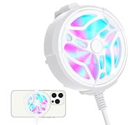 LINGJIONG téléphone, Ventilateur Refroidissement Portable Rechargeable pour Le Jeu, Ventilateur téléphone Portable Silencieux avec lumière Multicolore, Accessoires Jeu Mobiles [Video Game]
