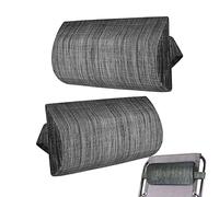 LINGJIONG Tête pour Chaises Longues, Oreiller Inclinable Réglable Doux Et Confortable, Oreiller Ergonomique Coussin Appuie-Tête Transat Amovible pour Chaises Pliantes D'extérieur