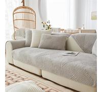 LINGKY Housse Canapé 1/2/3/4 Places, Housse de Coussin de Canapé, Housse Canapé d'angle, Universelle Protege Canape, Protection Canapé, Couvre Canapé Antidérapante (Gris Clair,70x180cm)