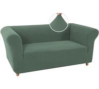 LINGKY Housse Canapé 2 Places Housses de Canapé Chesterfield Extensible avec Accoudoirs Spandex Jacquard Housse Canape pour Chiens et Chats Animaux Antisalissure (Armée Verte,2 Places)