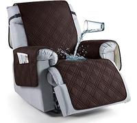 LINGKY Housse de Fauteuil Relax, Housse de Fauteuil Relax Inclinable Electrique, Housse de Fauteuil Inclinable Antidérapant, Protecteur pour Fauteuil Inclinable (Marron,1 Place)