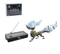 Linglong - Kit de modélisation mécanique 3D - En métal - 339 pièces - Puzzle de chanvre avec lumière LED - Articulations mobiles - Décoration de table - Cadeau pour adulte (blanc/renard Linglong +