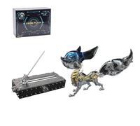 Linglong - Kit de modélisation mécanique 3D - En métal - 339 pièces - Puzzle de montage - Avec lumière LED - Articulations mobiles - Décoration de table - Cadeau pour adulte (noir et renard Linglong +