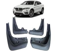 LINGLW Voiture Bavette Garde Boue pour BMW X6 F16 2015-2019 4Pcs Avant Arrière Personnalisés Anti-éclaboussures Voitureavec Vis de Montage