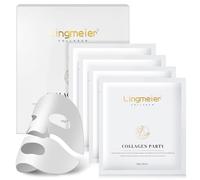 Lingmeier Masque facial au collagène véritable 80 000 pm pour l'élasticité, soin de la peau à l'acide hyaluronique, sérum à l'acide hyaluronique pour le visage