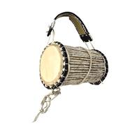 Lingoberry Tambour parlant fait main (Gangan) pour enfants et adultes - Authentique tambour yoruba nigérian avec bâton - Instrument de percussion africain traditionnel (Moyen)