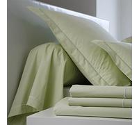 Lingorama Taie Oreiller Unie Coton Percale 80 Fils 65X65 Anis