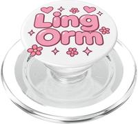 LingOrm Lettre Bulle Mignon Kawaii Esthétique Typographie PopSockets PopGrip pour MagSafe