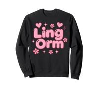 LingOrm Lettre Bulle Mignon Kawaii Esthétique Typographie Sweatshirt
