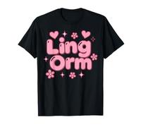 LingOrm Lettre Bulle Mignon Kawaii Esthétique Typographie T-Shirt
