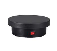 LINGOSHUN Platine Tournante Electrique,Prise de vue Multi-angle,Présentoir Rotatif à 360°,Socle Pivotant Electrique,Vitesse fixe/Noir / 12 x 5cm