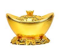 Lingot d'or Feng Shui de grande taille Yuan Bao for la chance de richesse Charme chinois de la prospérité Décoration de la maison Cadeau Attirer la richesse et la bonne chance Décor Feng Shui chinois