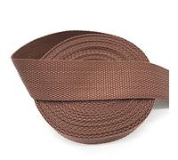 LINGP 15mm 20mm 25mm 30mm 38mm de Large 5 Yards Sangle Marron Sac à Dos en Sangle en Nylon cerclage Sacs Artisanat