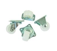 Lingshi 4 pcs 1" poulie fixe en plastique poulie tournante ensemble