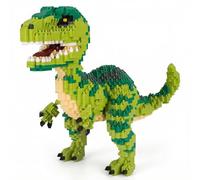 lingsi_siling Velociraptor T-rex Micro Ensemble de construction de 1457 pièces, mini blocs de diamant Jurassic Dinosaure pour garçons âgés de 8 à 12 ans et plus de 14 ans et plus pour adolescents et