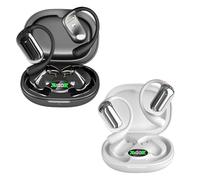 Linguawave Pro - Écouteurs de traduction AI en temps réel, traducteur à oreille ouverte avec traduction linguistique bidirectionnelle, 144 langues et accents, écouteurs en temps réel(Black+White)