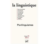 Linguistique 2005, vol. 41 (2) Tome 05 -2 - Collectif - Puf - broché - Revue