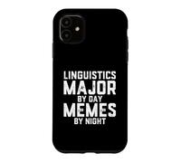 Linguistique Major by Day Memes by Night Langue Science Coque pour iPhone 11
