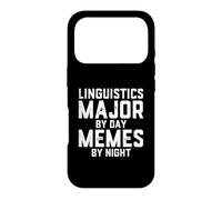Linguistique Major by Day Memes by Night Langue Science Coque pour iPhone 17 Pro