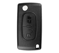 LINGXIYA Clé de Voiture Fob Télécommande Flip Key Shell Cases Remplacement Compatible pour Citroen C2 C3 C4 C5 C6 C8 Peugeot 107 207 307 307S 308 407 607 (2 Boutons-0536)