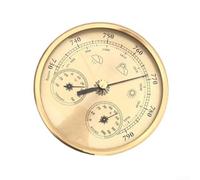 Linhexis Analogique pour station météo Jauge 130 mm Support mural | Affichage analogique, pas besoin de piles, finition dorée classique, suivi du climat intérieur, cadran facile à lire