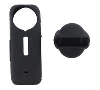 Linhexis Coque en silicone pour Insta360 pour x4 coque antichoc en silicone | Silicone absorbant les chocs, couverture intégrale, résistant aux rayures, comprend un protecteur d'objectif