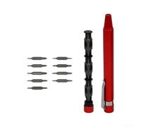 Linhexis Ensemble de tournevis de précision en métal 9 embouts portables | Haute concentricité, réparations précises, 9 embouts interchangeables, corps en métal sablé, clip de poche inclus
