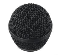Linhexis Grille de micro en acier avec mousse pour Shure 58A/PG58 | Compatible avec Beta58A, PG58, 87A, pare-brise en mousse intégré, réduit le bruit, protège la capsule