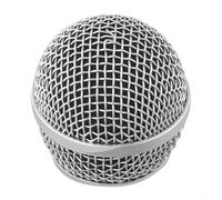 Linhexis Grille de micro en acier avec mousse pour Shure 58A/PG58 | Compatible avec Beta58A, PG58, 87A, pare-brise en mousse intégré, réduit le bruit, protège la capsule