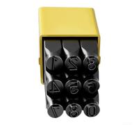 Linhexis Kit de tampon en acier pour marquage des chiffres 0-8 6 mm | Lettres de A à Z plus esperluette, acier à haute teneur en carbone, taille 3 mm, impressions propres, matériaux doux