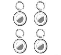 Linhexis Lot de 4 coques rigides pour airtag | Lot de 4, coque rigide en polycarbonate, résistante aux rayures, s'adapte à la norme Airtag, porte-clés