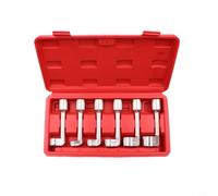 Linhexis Lot de 6 clés à douille pour ligne diesel 12-19 mm | Construction en métal, entraînement 1/2", tailles 12-19 mm, comprend un étui de rangement, marqué pour une identification