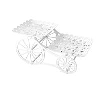 Linhubily Porte-Plateaux À Étages - Support Creux Élégant En Forme De Calèche - Support À Gâteau Mariage Et Fête - Pour Mariage, Buffet, Dîner De Fêtes, Apéritifs, Amuse-Gueules, Confiseries,