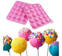 Linian Plateau Pop Cake, Moulle à Pop Cake avec Bâtons pour Faire Cake Pop Gâteaux Pâtisserie - Rose