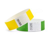 linie zwo ®, Lot de 1000 bracelets d'identification 19 x 254 mm, Jaune (500 pièces) + Vert herbe (500 pièces)