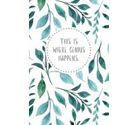 Liniertes Notizbuch, 5.5x8.5”, 150 Seiten, Taschenbuch - This is where genius happens - Poserlane: Journal mit inspirierenden Zitaten für jeden Tag