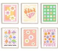 Linilioart Aura Art Mural, Affiches Murales Degradées, Toile D'art Murale D'énergie Colorée Avec Numéro D'ange Pour Décor Esthétique De Dortoir Pour Filles (20x25cm SANS CADRE,C)