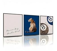 Linilioart Lot de 3 impressions sur toile motif léopard Y2k Y2k pour chambre à coucher, sans cadre (40 x 50 cm)