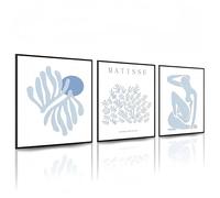 Linilioart Matisse Lot de 3 affiches abstraites Henri Matisse - Décoration murale - Feuilles de plantes - Images esthétiques pour chambre à coucher et salon - Sans cadre (21 x 30 cm)