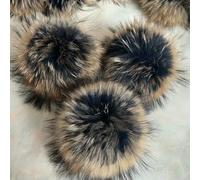 LINJILUO Pompons Duveteux de 15 cm avec Bouton, à Faire soi-même, pour écharpes, Chapeaux, Casquettes et Accessoires.