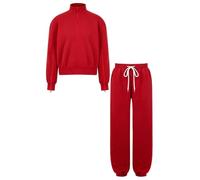 Linjinx Enfants Ensemble Récupération Déchirer En Deux Pièces Sweatsuit Rouge 5-6 ans