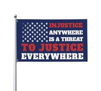 L'injustice, où qu'elle soit, est une menace pour la justice partout. Drapeau de jardin 90 x 150 cm (3 x 5 pi).