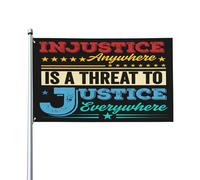 L'injustice, où qu'elle soit, est une menace pour la justice partout. Drapeau de jardin 90 x 150 cm (3 x 5 pi).