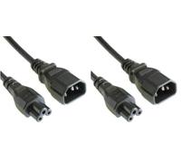 Link Accessori LK10038 câble électrique Noir 1,8 m Coupleur C14 Coupleur C5 - Cables électriques (1,8 m, Male Connector/Female Connector, Coupleur C14, Coupleur C5, Noir) (Lot de 2)