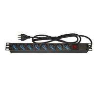 Link Bloc d'alimentation LK10051 8 prises universelles pour rack 19 interrupteur fiche italienne 16A